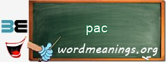 WordMeaning blackboard for pac